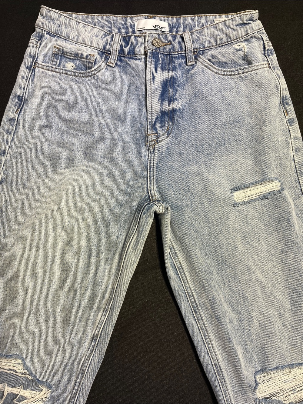 VERVET  Light Wash Distressed Womens Jeans size 27